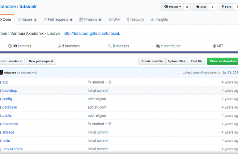 Cara install dan menjalankan project dengan framework laravel dari github
