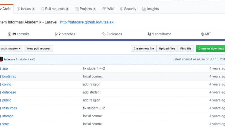 Cara install dan menjalankan project dengan framework laravel dari github